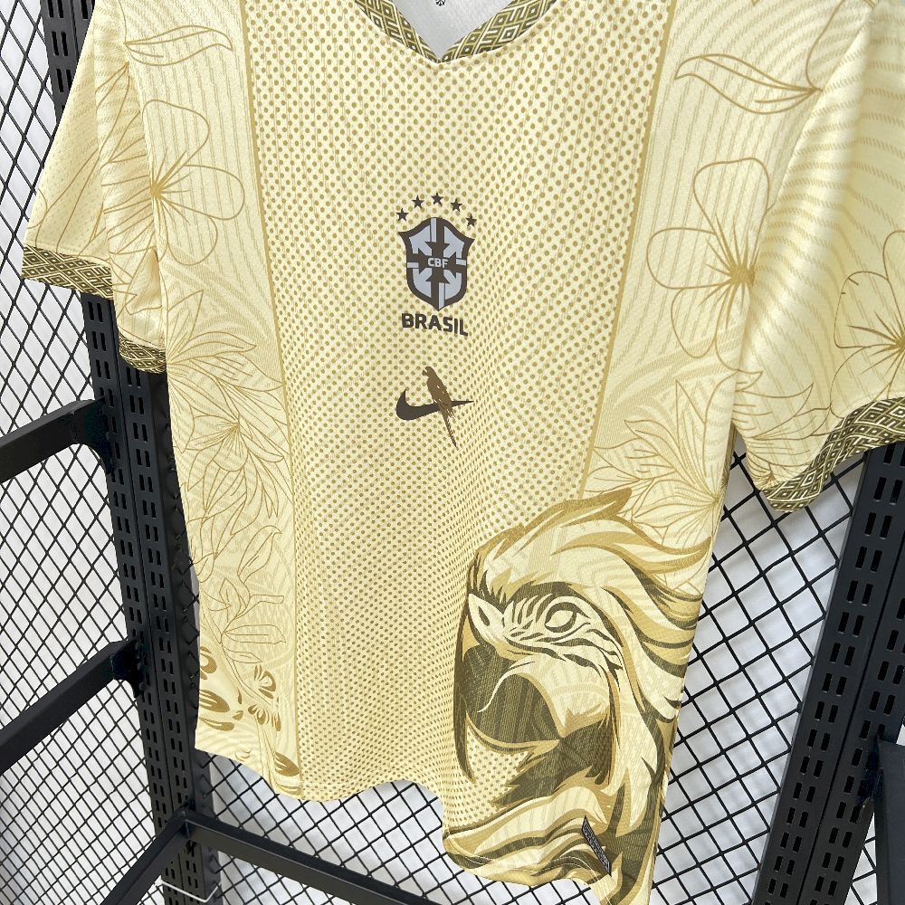 Brazil X Rio Blu Special Edition Soccer Jersey 2025-2026 - Golden