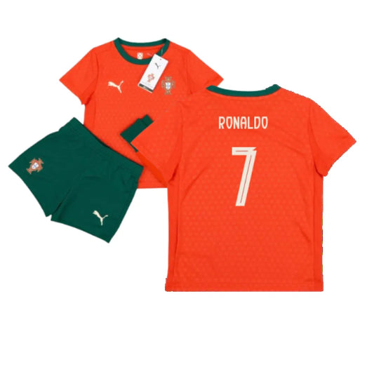 Portugal Cristiano Ronaldo 7 Home Soccer Jersey Kids Kit 2025-2026