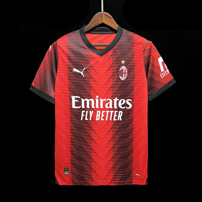 AC Milan Christian Pulisic 11 Home Soccer Jersey 2023/24