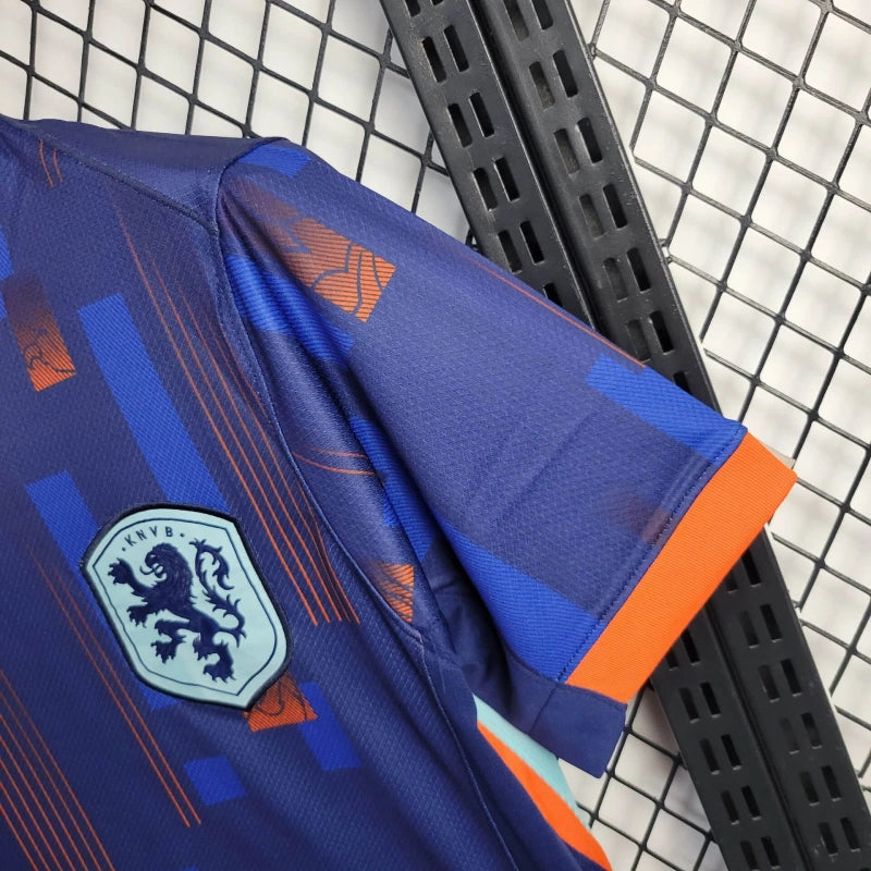 Netherlands Jeremie Frimpong 21 Away Soccer Jersey Euro 2024