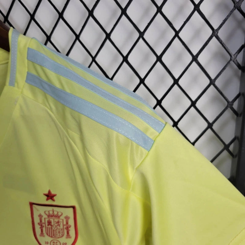 Spain Xavi 8 Kids Away Soccer Jersey Euro 2024