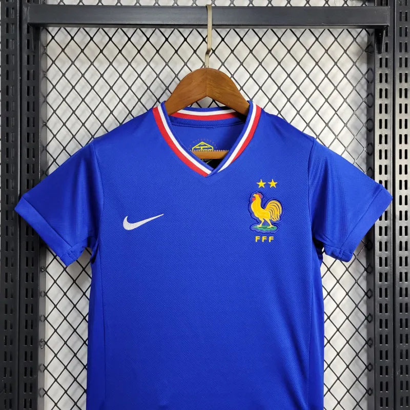 France William Saliba 17 Kids Home Soccer Jersey Euro 2024
