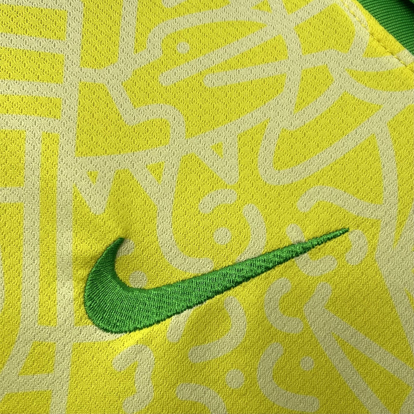 Brazil Vini Jr 7 Home Soccer Jersey 2024/25