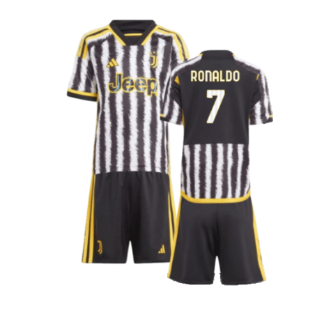 Juventus Cristiano Ronaldo 7 Kids Home Soccer Jersey 2023/24