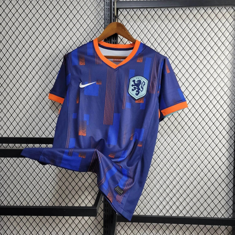 Netherlands Marten de Roon 15 Away Soccer Jersey Euro 2024