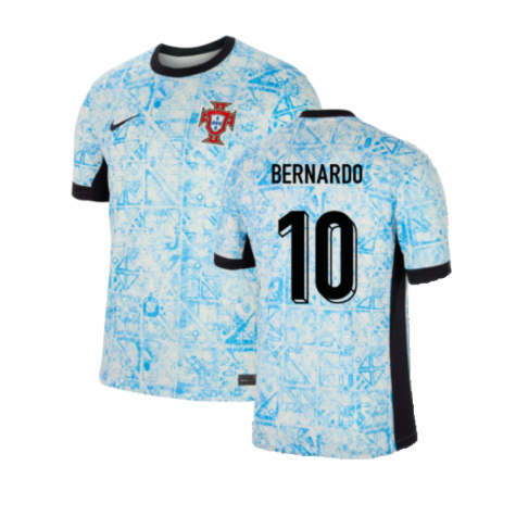 Portugal Bernardo Silva 10 Away Soccer Jersey Euro 2024