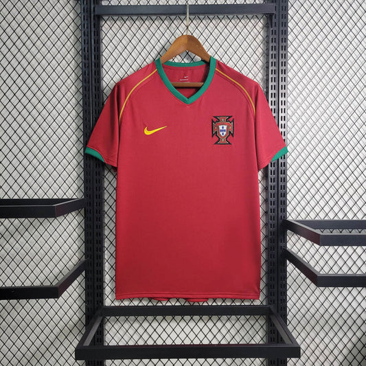 Portugal Retro Home Soccer Jersey World Cup 2006