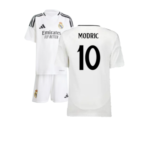 Real Madrid Luka Modric 10 Home Kids Soccer Jersey 2024/25