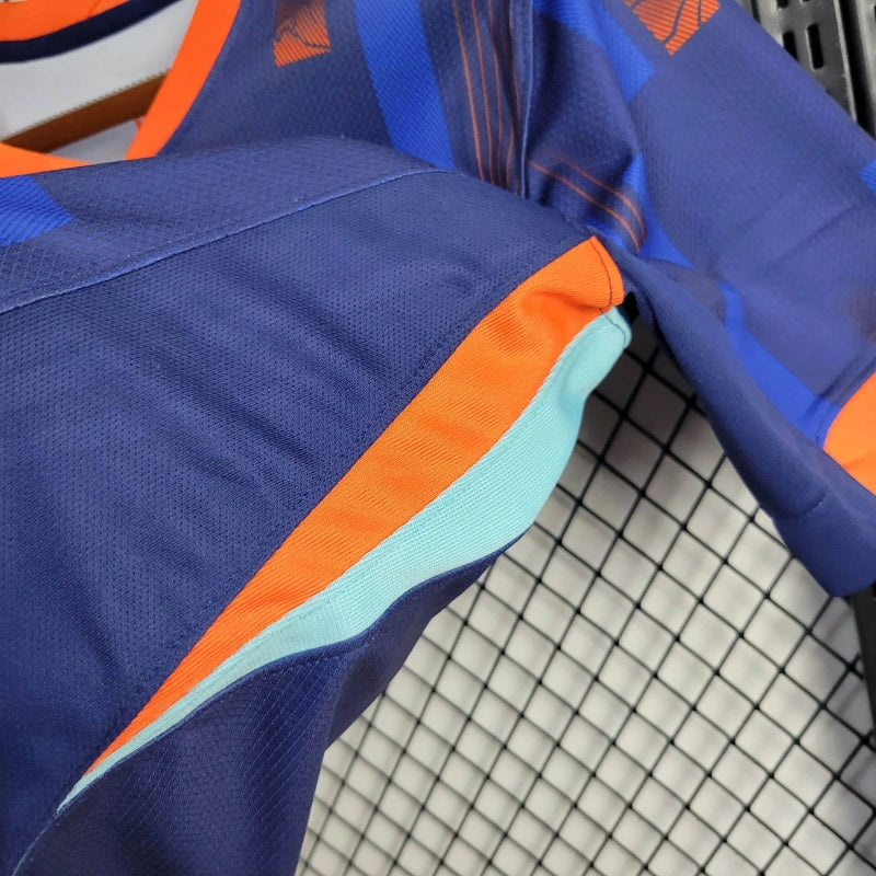 Netherlands Stefan de Vrij 6 Away Soccer Jersey Euro 2024