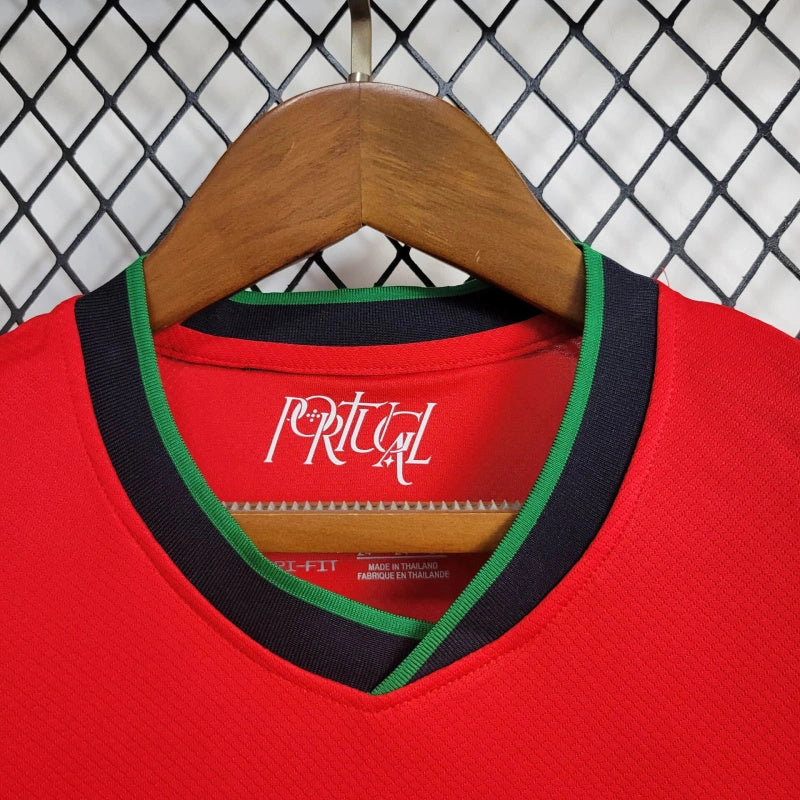 Portugal Ruben Dias 4 Kids Home Soccer Jersey Euro 2024
