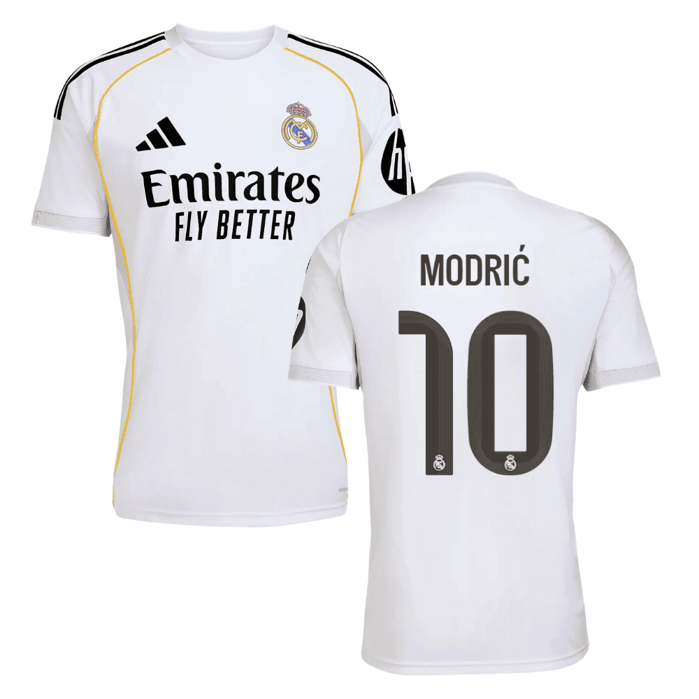 Real Madrid Luka Modrić 10 Home Soccer Jersey 2025-2026
