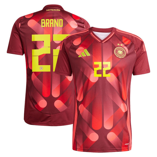 Germany Jule Brand 22 Away Soccer Jersey UEFA Euro 2025