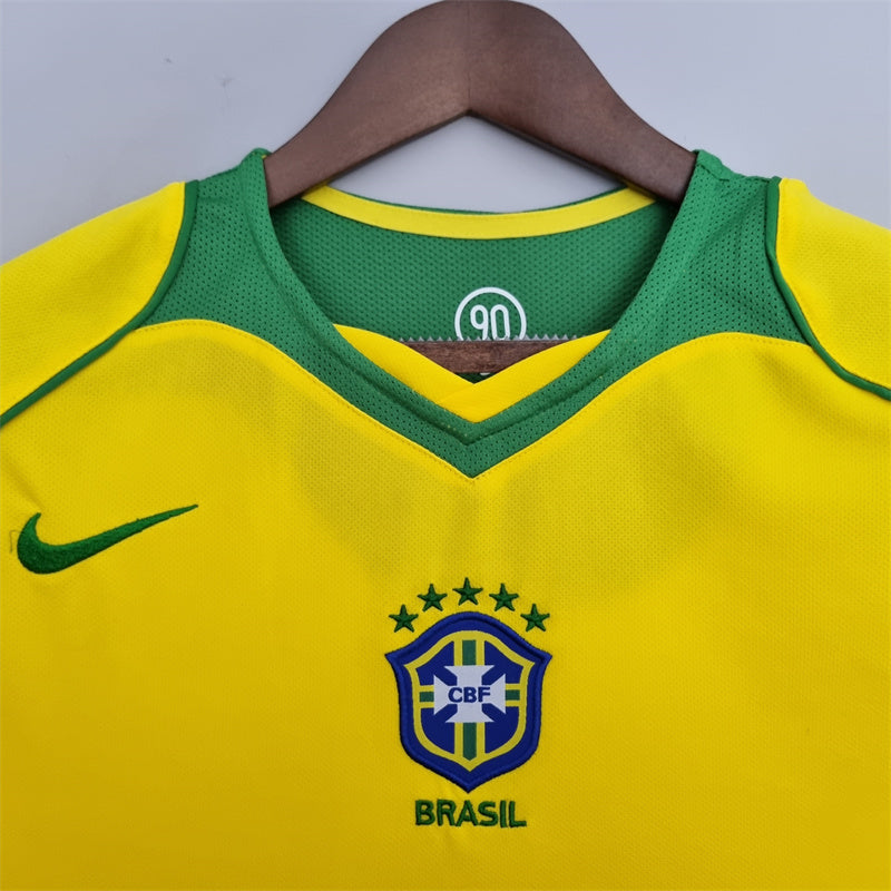 Brazil Ronaldinho 10 Home Retro Soccer Jersey 2004-2006