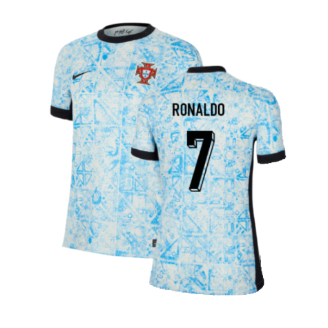 Women's Portugal Cristiano Ronaldo 7 Away Soccer Jersey Euro 2024