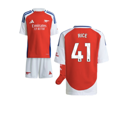 Arsenal Declan Rice 41 Kids Home Soccer Jersey 2024/25