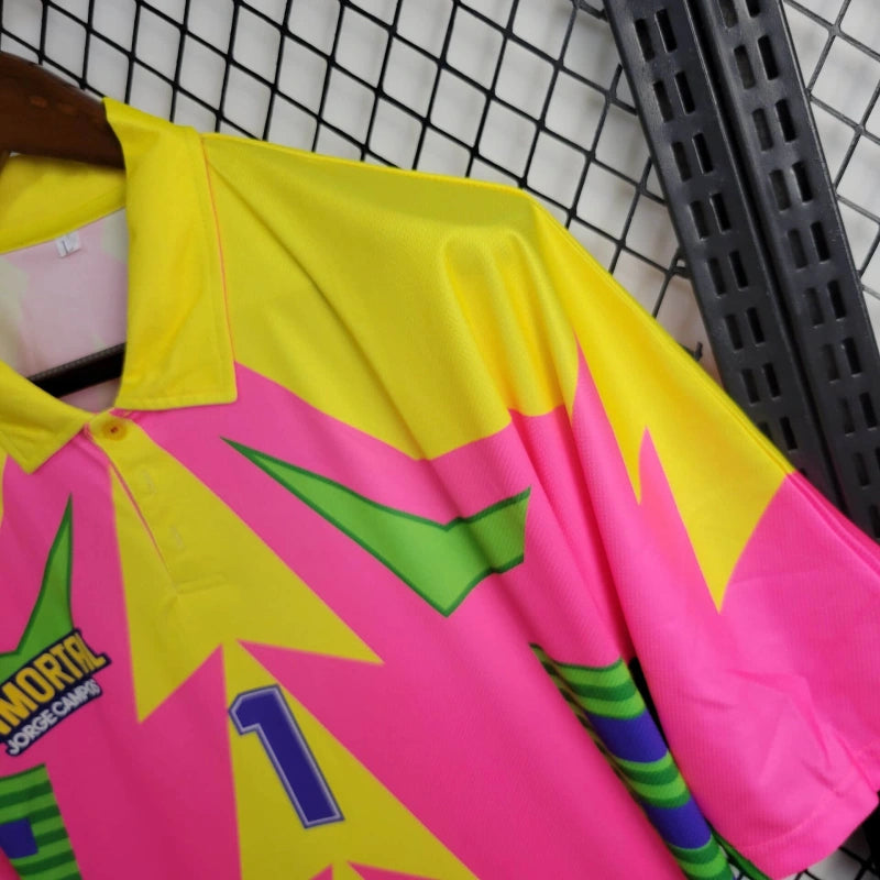 Classic and Retro Mexico Jorge Campos Goalkeeper Soccer Jersey - Pink