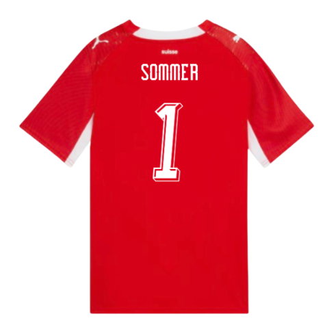 Switzerland Yann Sommer 1 Home Soccer Jersey World Cup 2026