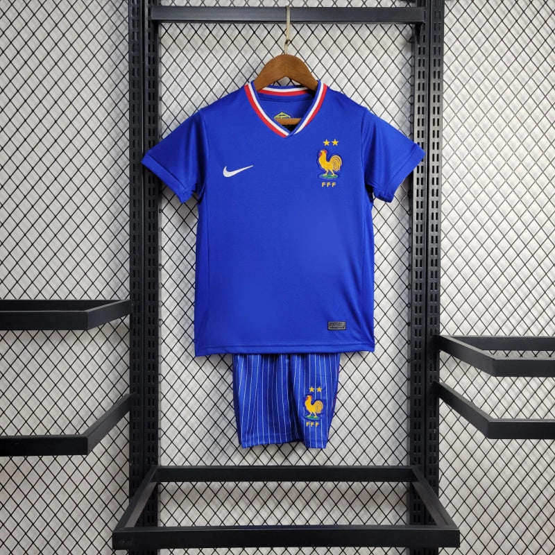 France Zinedine Zidane 10 Kids Home Soccer Jersey Euro 2024