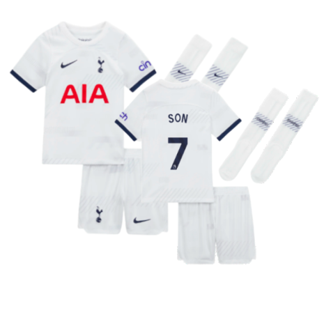 Tottenham Hotspur Son Heung-min 7 Kids Home Soccer Jersey 2023/24