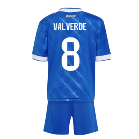 Real Madrid Federico Valverde 8 Kids Third Soccer Jersey 2025-2026